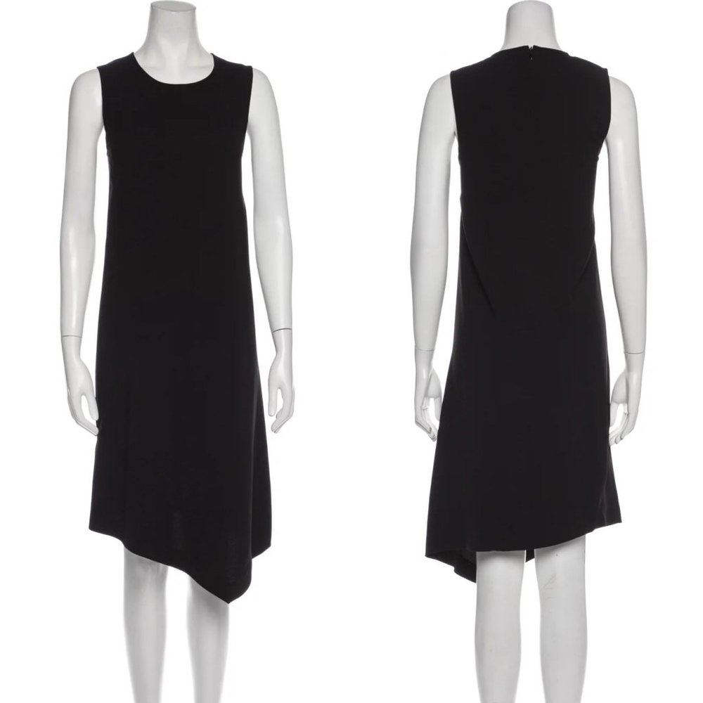 Eileen Fisher Sleeveless Asymmetrical Midi Dress in Black (size S)